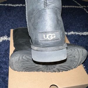 Black leather waterproof Uggs